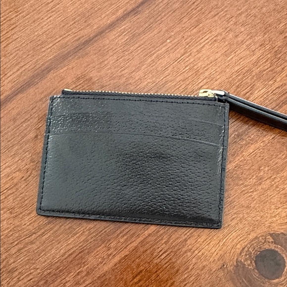 Kate Spade Black Leather Zip Pouch Card Wallet - Picture 2 of 4